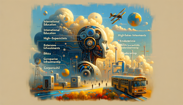 Abstract artwork depicting AI and ethics concepts.