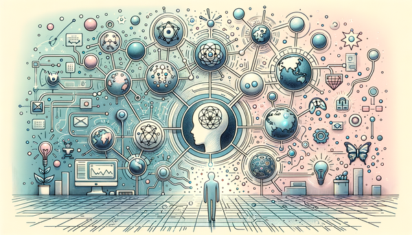 Illustration of interconnected technology spheres