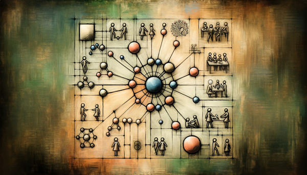 A sketch illustrating human-centered technology and connection.