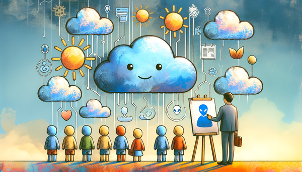 Soft pastel watercolor cloud agents illustration