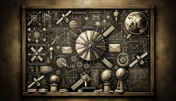 Renaissance-style chalkboard art depicting AI ethics