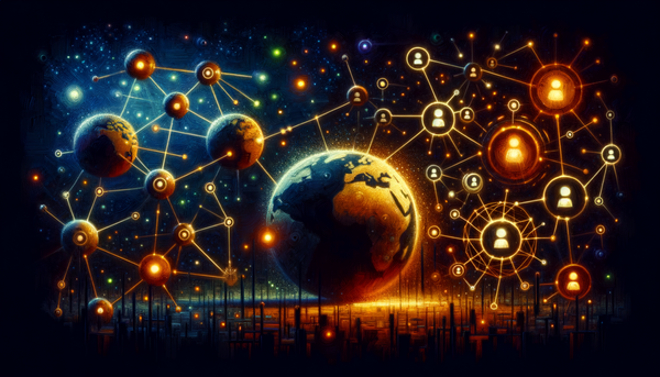 Interconnected globes symbolizing privacy and innovation