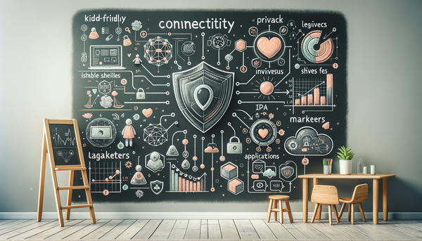 Chalkboard artwork depicting data shields and connectivity.
