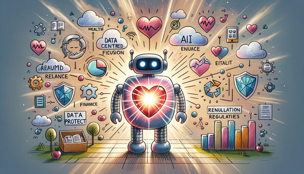 Friendly robot with light symbolizing AI ethics.