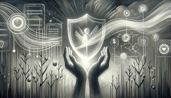 Symbolic representation of technology and human values.