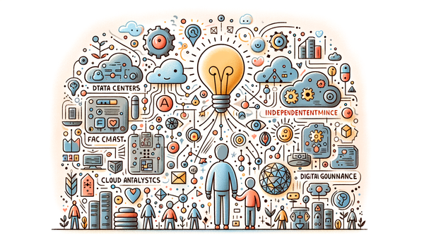 Colorful doodle artwork representing artificial intelligence concepts.