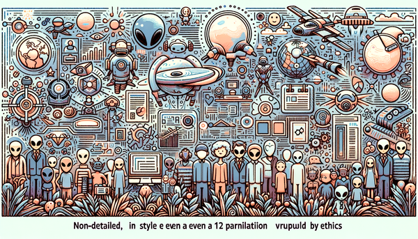 Doodle art representing AI and ethics