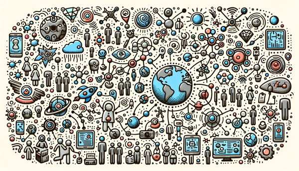 Doodle illustrating connectivity in artificial intelligence.