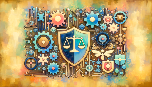 Artistic representation of AI and ethics concepts.