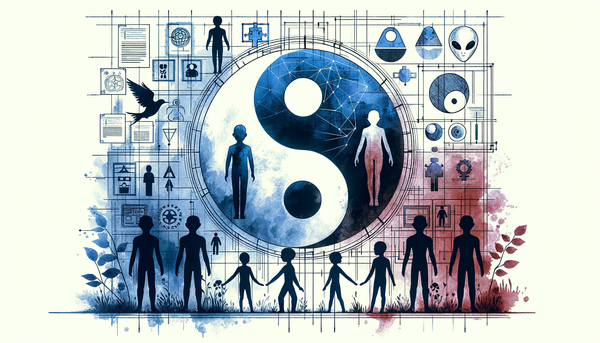 Watercolor representation of balance in AI governance.