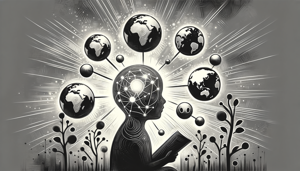 Interconnected globes representing AI and ethics
