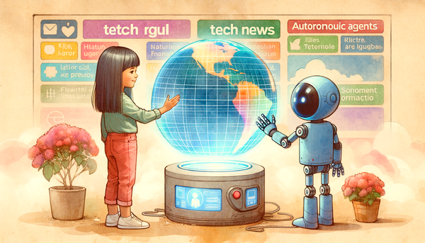 Two children interacting with a holographic globe.