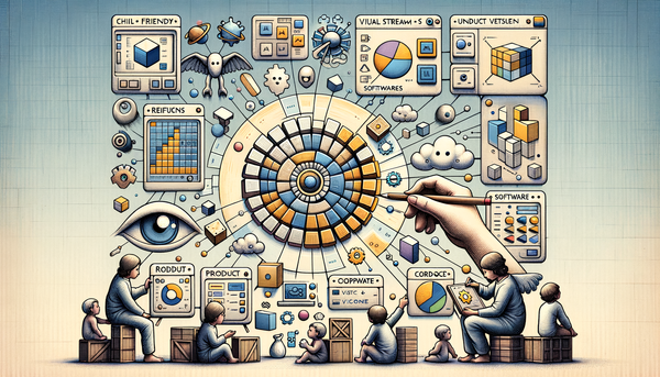 Visual representation of data streams in AI.
