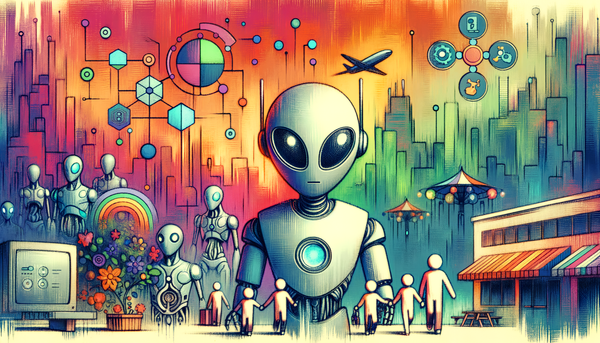 Futuristic scene with data shields representing AI technology.