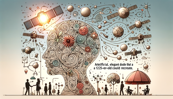 Elegant doodle representing artificial intelligence concept.