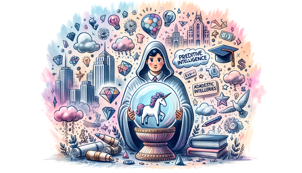 A whimsical oracle predicting successful ventures