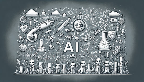 Doodle-style representation of pharma-biotech transformation