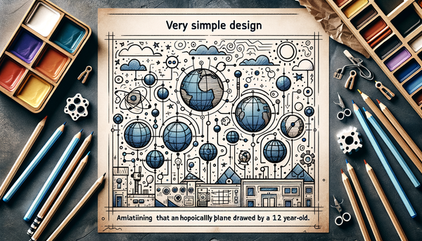 Doodle illustration of interconnected globes symbolizing automation.