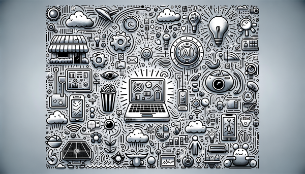 Futuristic doodle depicting technology and innovation.