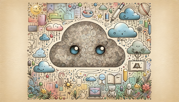 A colorful doodle representing artificial intelligence themes.