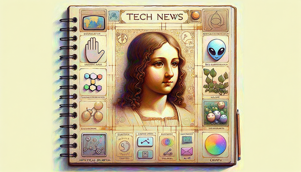A pastel oil painting representing technology and AI news
