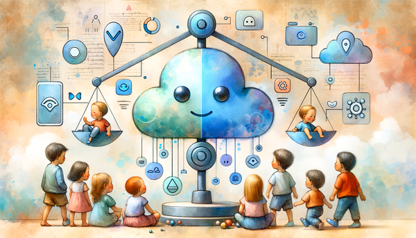 A whimsical watercolor portrayal of artificial intelligence concepts.