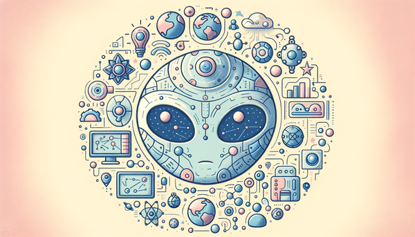 Simplistic drawing of artificial intelligence concept