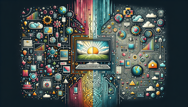Abstract representation of future technology and AI advancements.