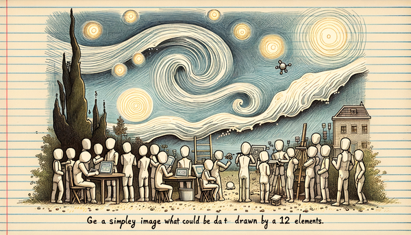 Playful drawing of satellites exploring AI.