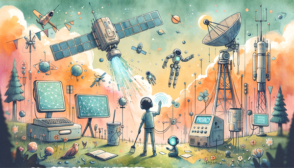 Colorful illustration of technology and innovation