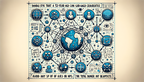 Doodle depicting AI with interconnected globes