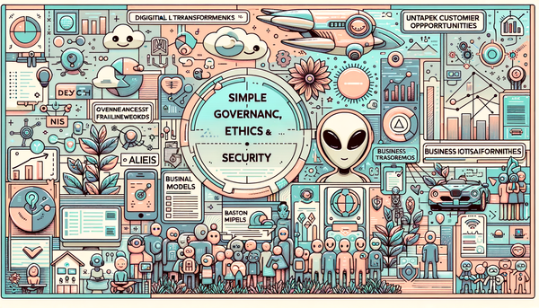 Futuristic collage representation of AI concepts.