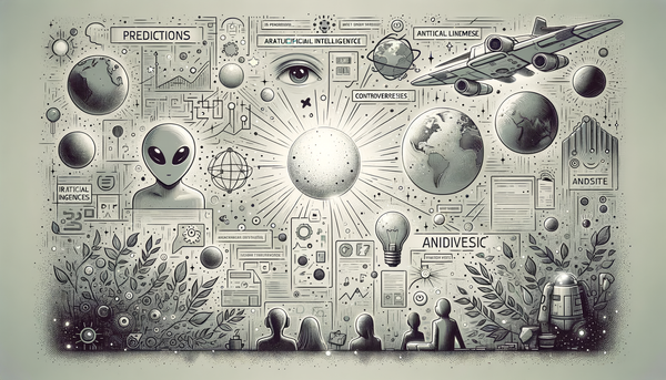 Grayscale minimalistic design representing AI concepts.