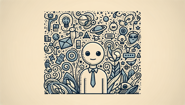 Minimalistic doodle symbolizing creativity and entertainment