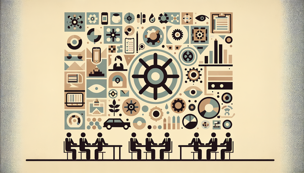 Minimalistic design representing governance and public sector themes.
