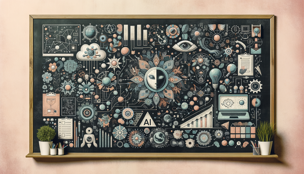Minimalistic artwork symbolizing content creation and communication.