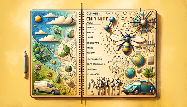 A minimalistic Da Vinci-style artwork about sustainability.