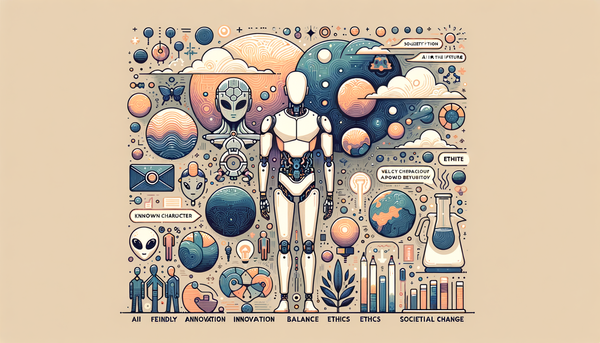 Minimalistic artwork depicting future society concepts.