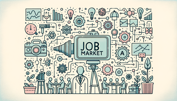 Minimalistic doodle representing the evolving job market