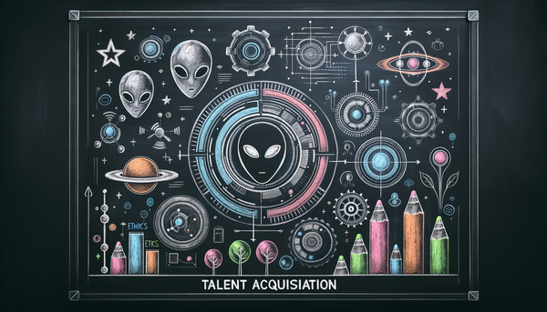 Minimalistic chalkboard art depicting talent acquisition.