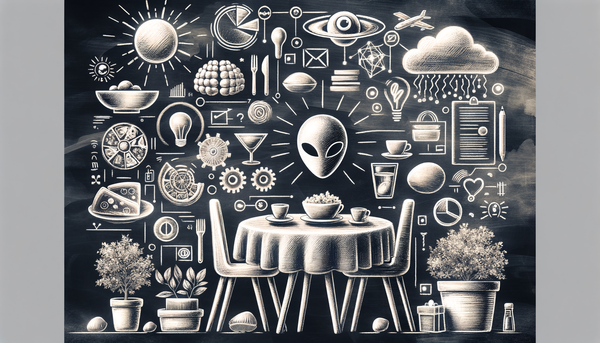 Minimalistic chalkboard artwork inspired by a restaurant concept.
