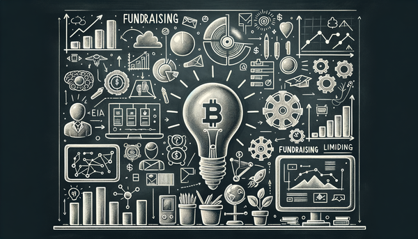 Minimalistic retro-futurist art for fundraising blog header