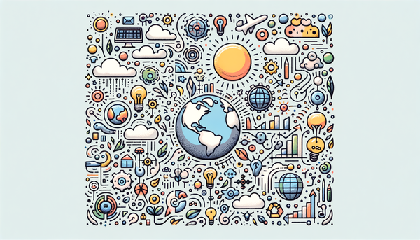 Minimalist doodle artwork symbolizing global policy