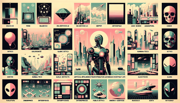 Minimalistic retro-futuristic cyberpunk artwork