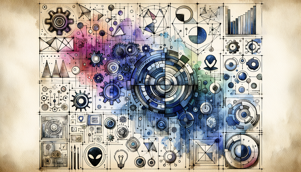 Abstract watercolor wash representing data management concepts.