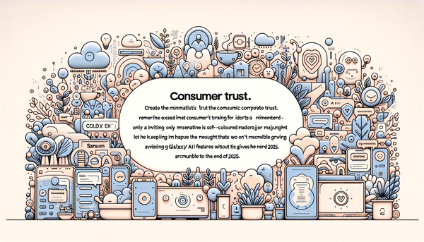 Minimalistic digital artwork symbolizing consumer trust.