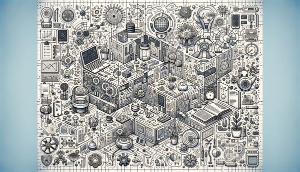 Minimalistic doodle illustrating automation and productivity.
