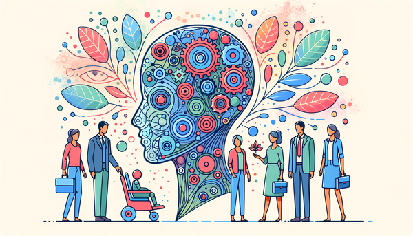 Minimalistic artwork representing AI in healthcare