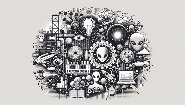 Grayscale minimalistic artwork representing AI concepts