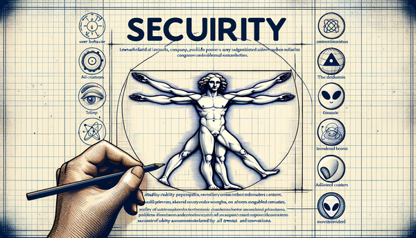 Minimalistic notebook art representing AI security concepts.